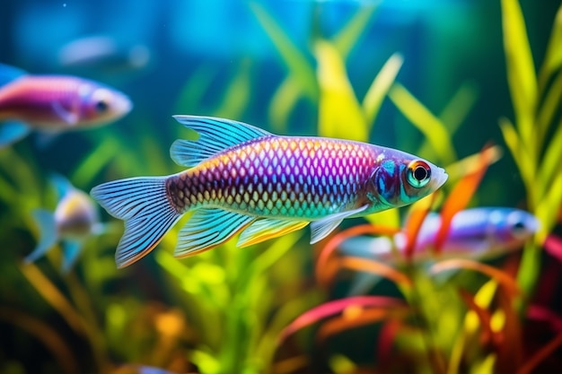 Foto grátis peixes coloridos nadando debaixo d'água