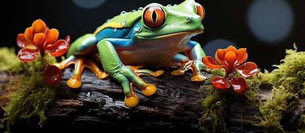 Foto grátis perereca redesenhada agalychnis callidryas