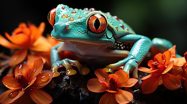 Foto grátis perereca redesenhada agalychnis callidryas