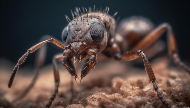 Foto grátis perna peluda de mosca pequena em extremo gerada por ia