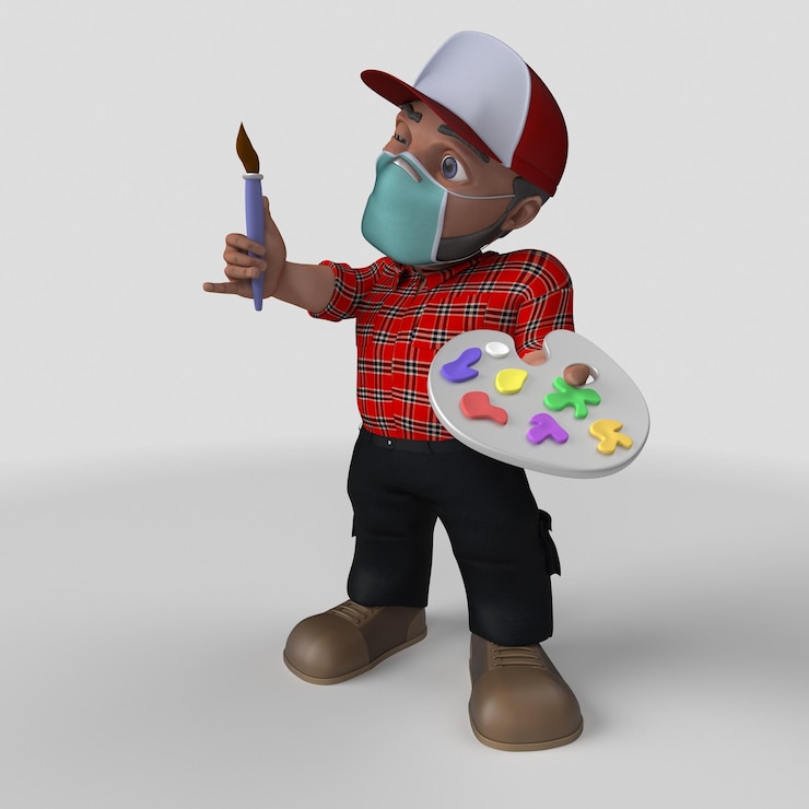 Foto grátis personagem de desenho animado 3d lenhador