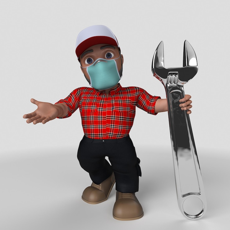 Foto grátis personagem de desenho animado 3d lenhador