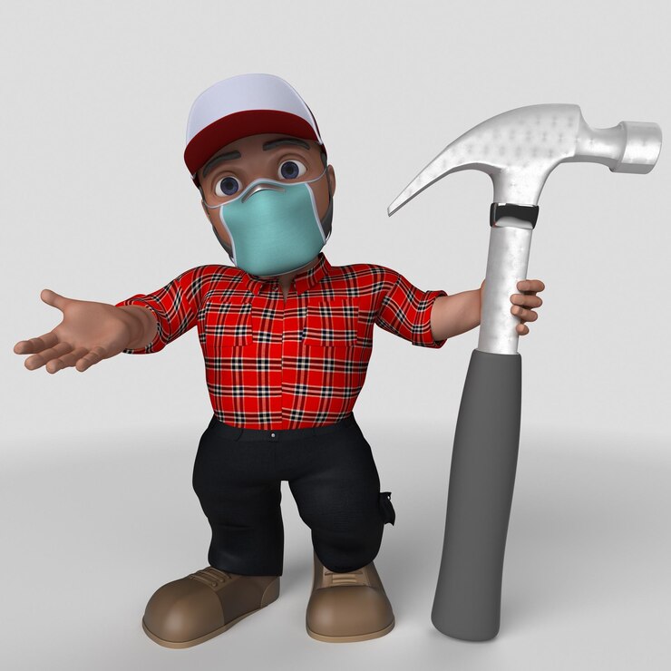 Foto grátis personagem de desenho animado 3d lenhador