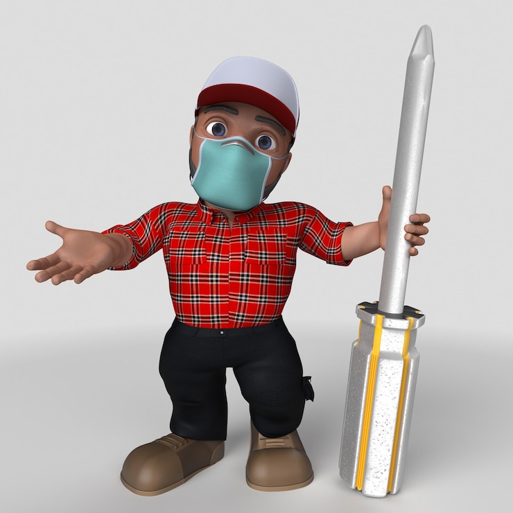 Foto grátis personagem de desenho animado 3d lenhador