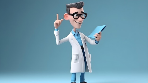 Foto grátis personagem de médico profissional 3d