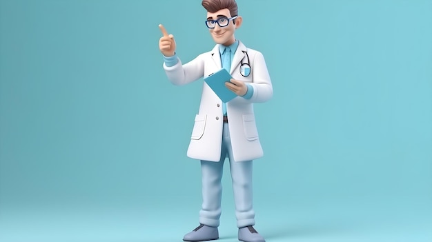 Foto grátis personagem de médico renderizado em 3d