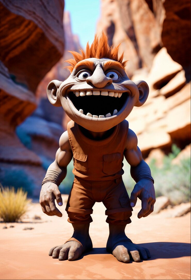 Foto grátis personagem de troll de fantasia em ambiente natural