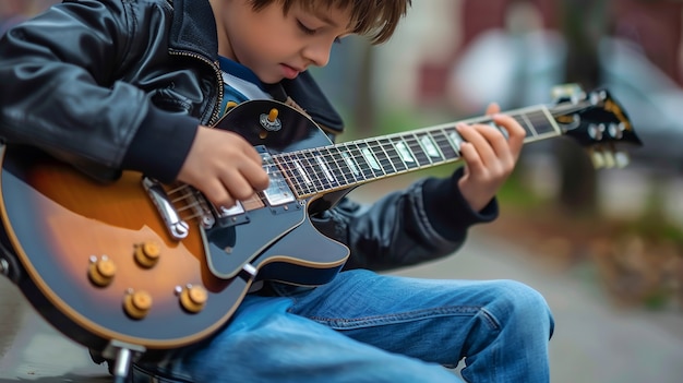 Foto grátis personagem tocando guitarra elétrica