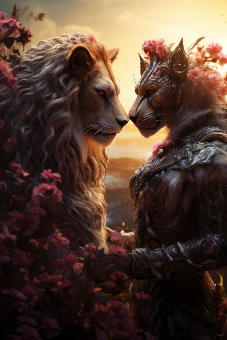 Foto grátis personagens de fantasia experimentando o amor