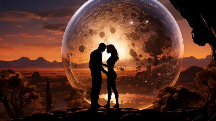 Foto grátis personagens de fantasia experimentando o amor