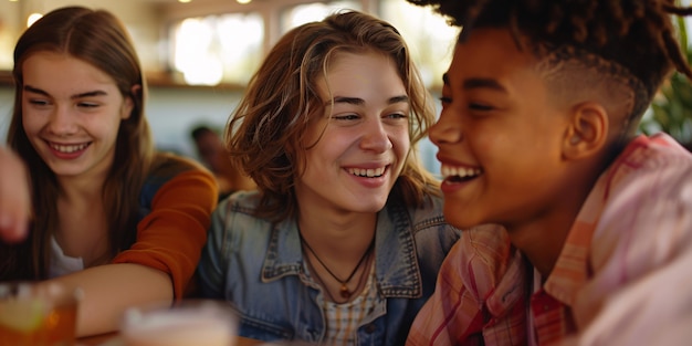 Foto grátis perspectiva de adolescentes diversos que praticam actividades de saúde e bem-estar para si mesmos e para a sua comunidade