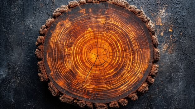 Perspectiva fotorrealista de troncos de madeira