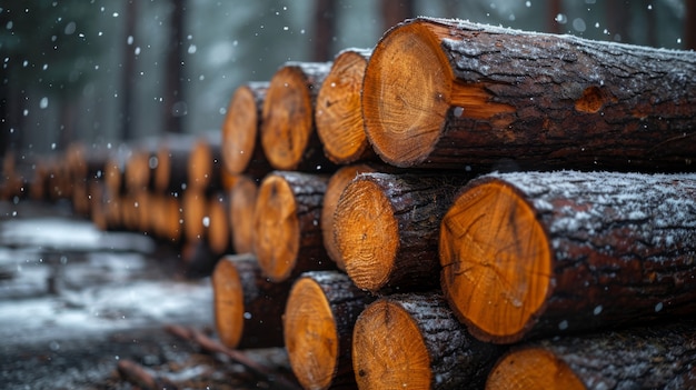 Foto grátis perspectiva fotorrealista de troncos de madeira