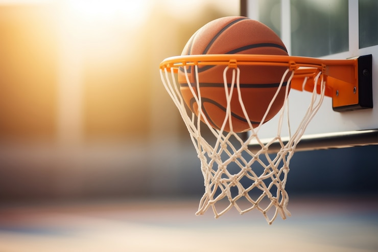Foto grátis perto da bola de basquetebol