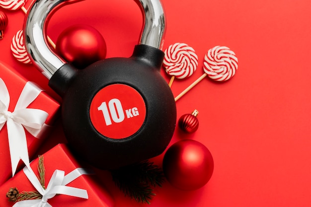 Pesos de fitness de natal para presente de treinamento