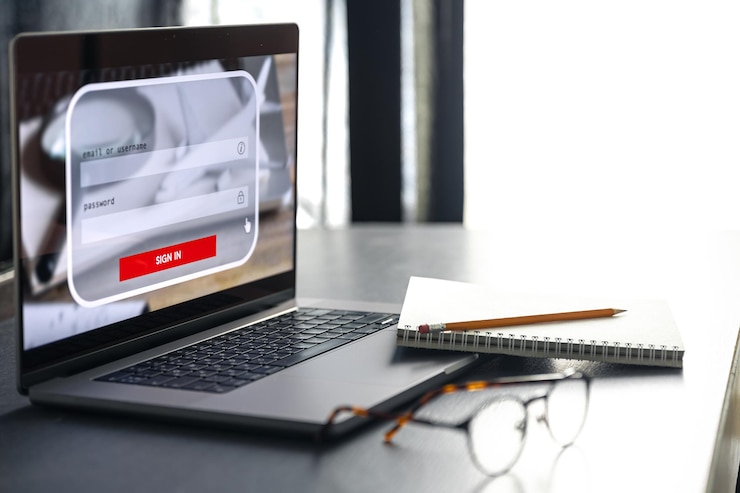 Foto grátis pesquisa de emprego na página do site do aplicativo de computador na tela do laptop
