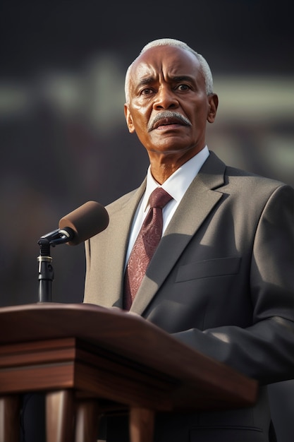 Pessoa que faz um discurso num evento oficial