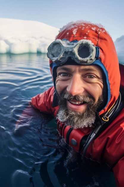 Pessoa que pratica a exposição ao frio para o metabolismo