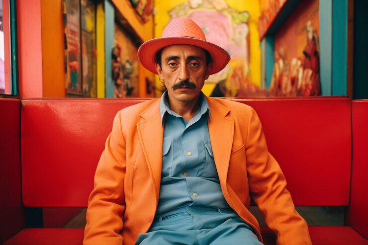 Foto grátis pessoa vestindo moda colorida