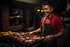 Foto grátis pessoas a desfrutar de churrasco mexicano