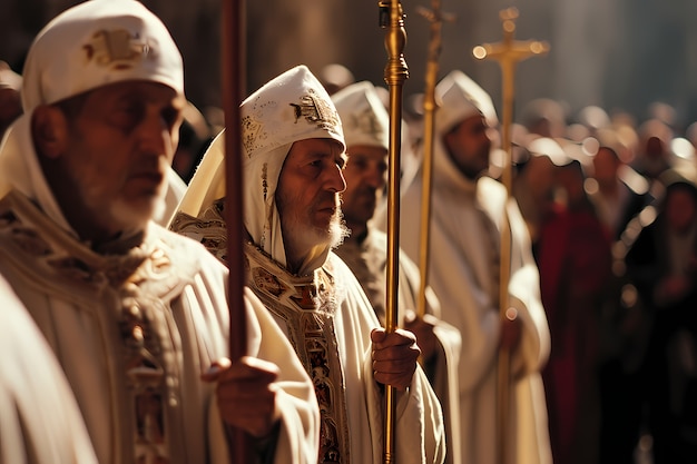 Foto grátis pessoas de tiro médio comemorando a semana santa