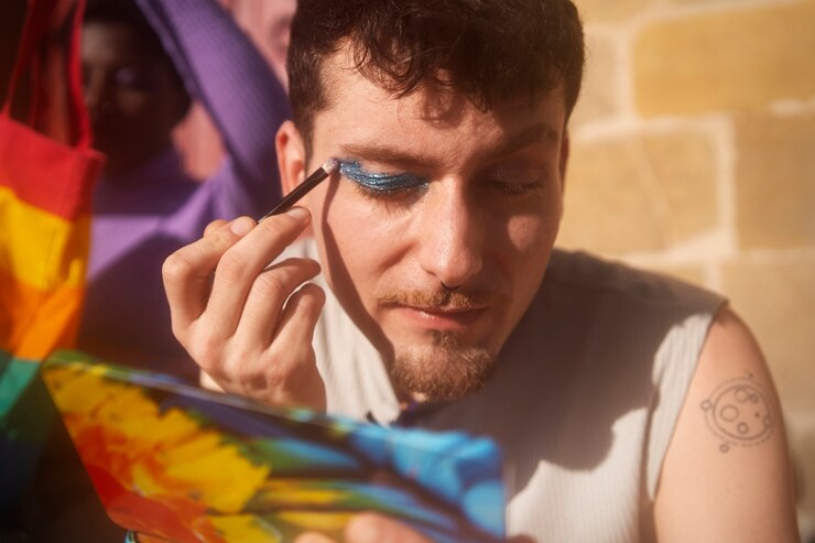 Foto grátis pessoas desfrutando das celebrações do mês do orgulho