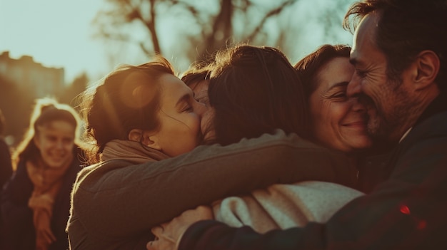 Foto grátis pessoas felizes pertencentes a uma comunidade de apoio