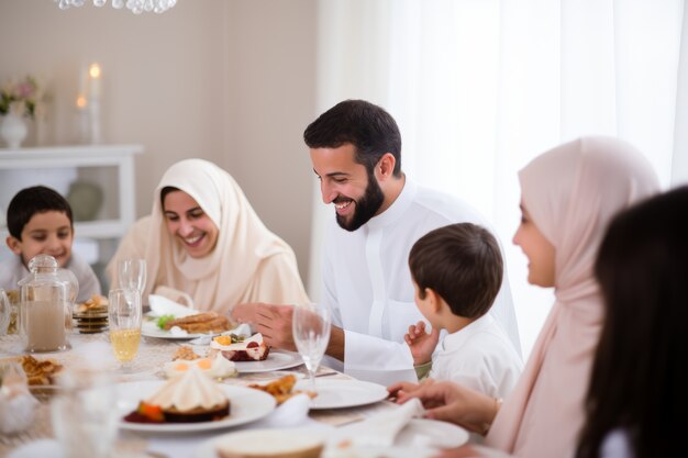 Pessoas na celebração do Ramadão