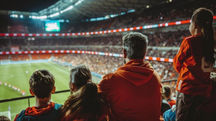 Foto grátis pessoas no estádio de futebol