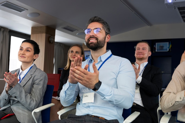 Foto grátis pessoas que participam de um evento de negócios