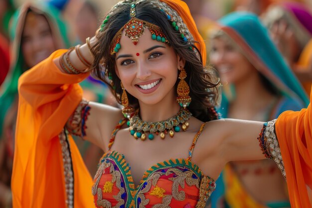 Pessoas realistas a celebrar o Gudi Padwa.