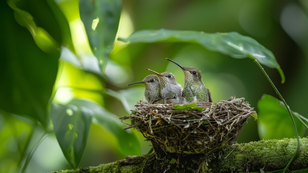 Foto grátis photorealistic hummingbird outdoors in nature