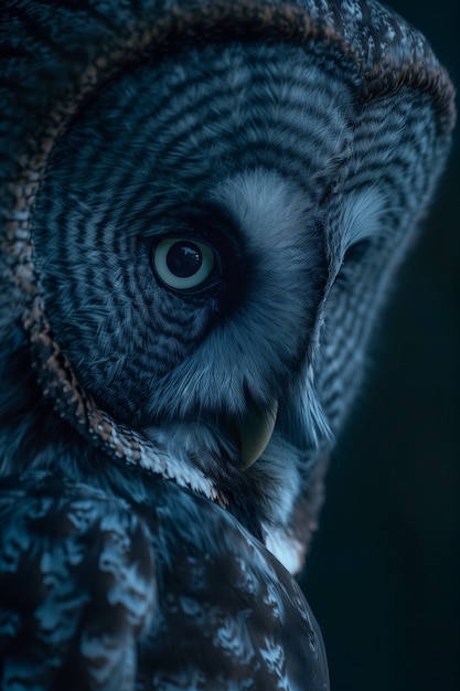 Foto grátis photorealistic view of owl bird at night