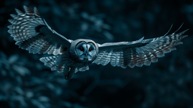 Foto grátis photorealistic view of owl bird at night