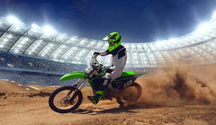 Foto grátis piloto de motocross em ação esporte de motocross