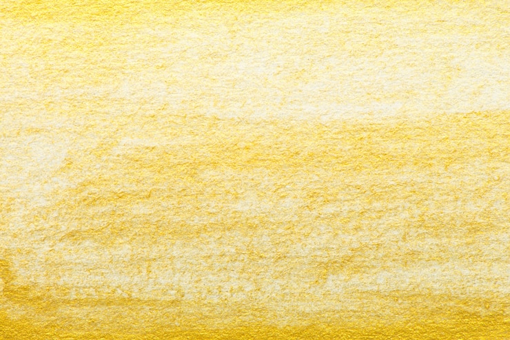 Foto grátis pintura de aquarela abstrata de ouro amarelo, texturizada no fundo de papel branco