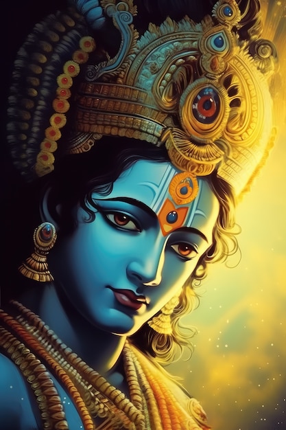 Pintura representando Krishna