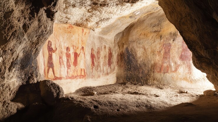 Foto grátis pinturas arqueológicas em cavernas