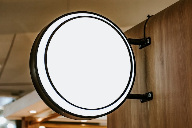 Foto grátis placa circular para cafés e restaurantes