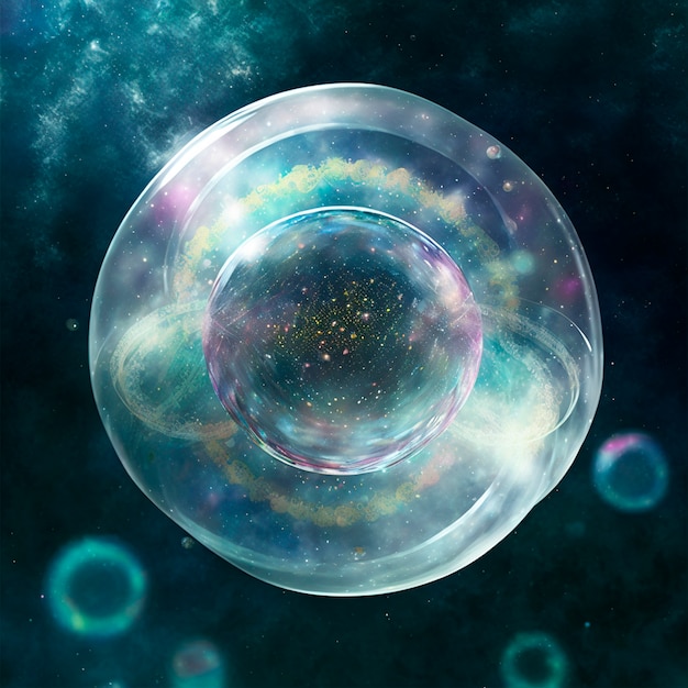 Foto grátis planeta bolha no espaço