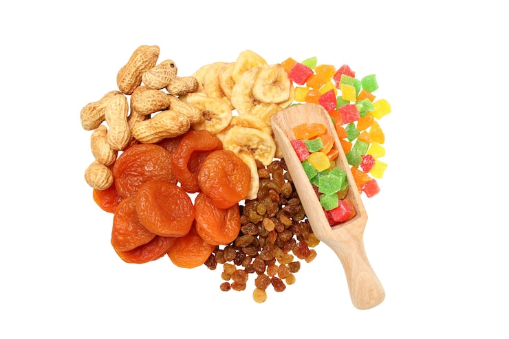 Foto grátis png frutas secas isoladas em fundo branco