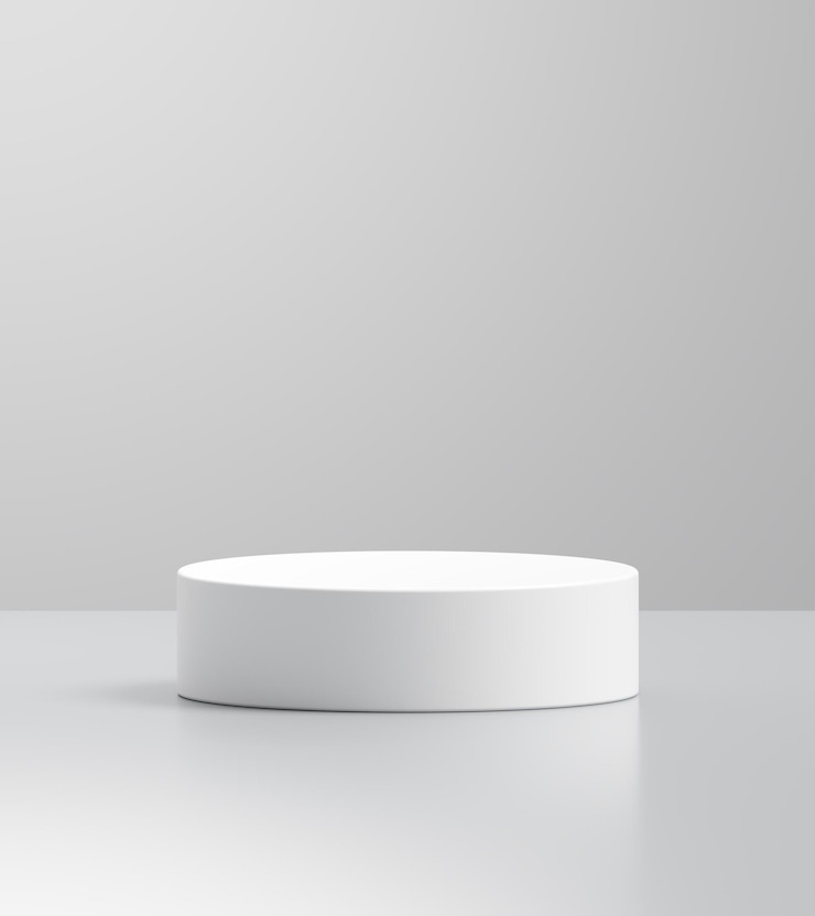 Foto grátis pódio redondo branco para colocação de produtos de fundo 3d