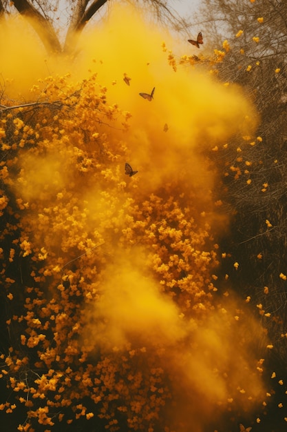 Foto grátis pólen de flores que causam alergia sazonal