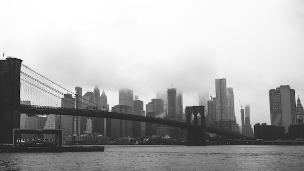 Ponte de manhattan com vista para nova york