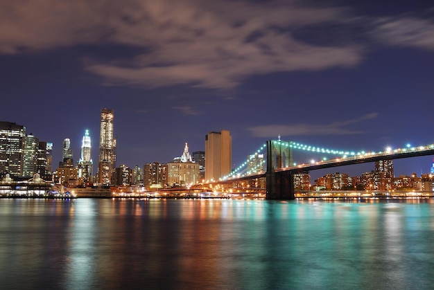 Ponte do Brooklyn em Manhattan em Nova York