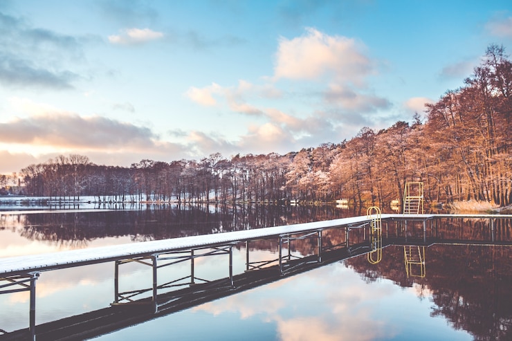 Foto grátis ponte em um lago
