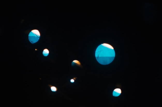 Foto grátis pontos brilhantes de luz turquesa