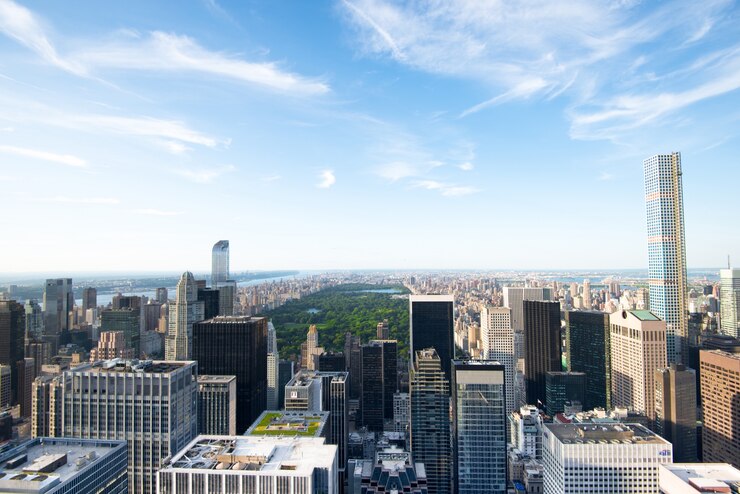 Foto grátis pôr do sol em manhattan