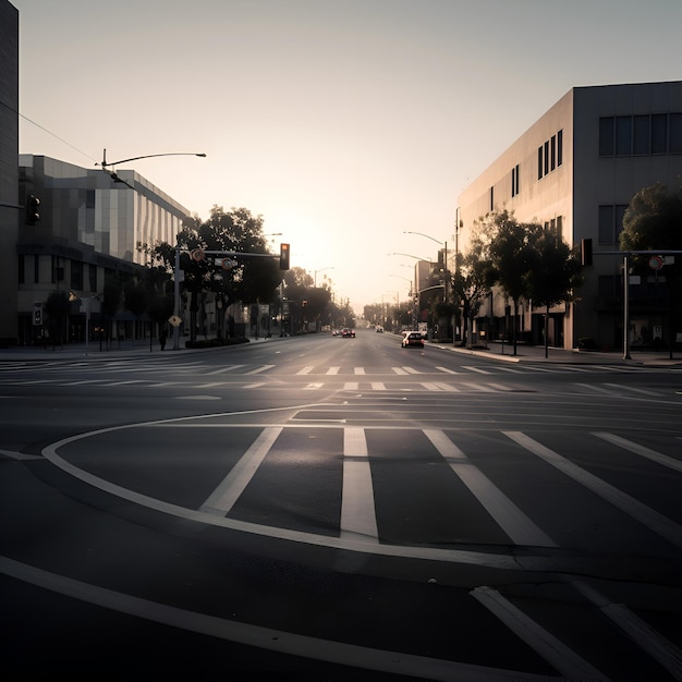 Foto grátis pôr-do-sol nas ruas de são francisco, califórnia, eua