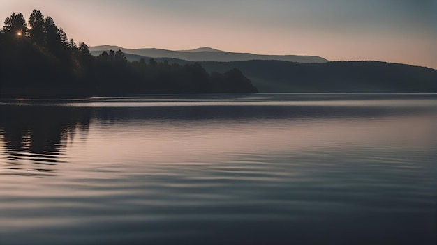 Pôr do sol sobre loch lomond, na escócia, reino unido